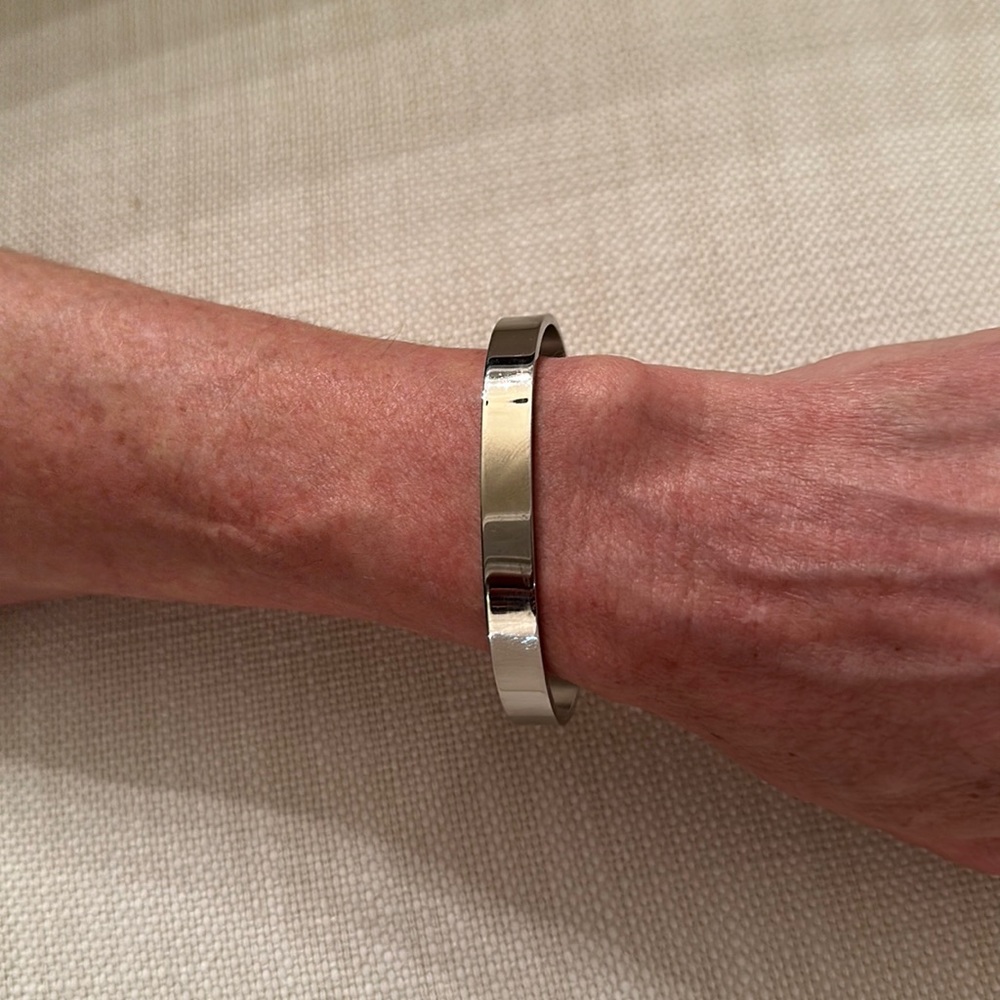 Silver bangle bracelet